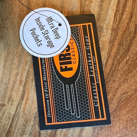 NWT First Classics Black Leather Vest B - Picture 5 of 10